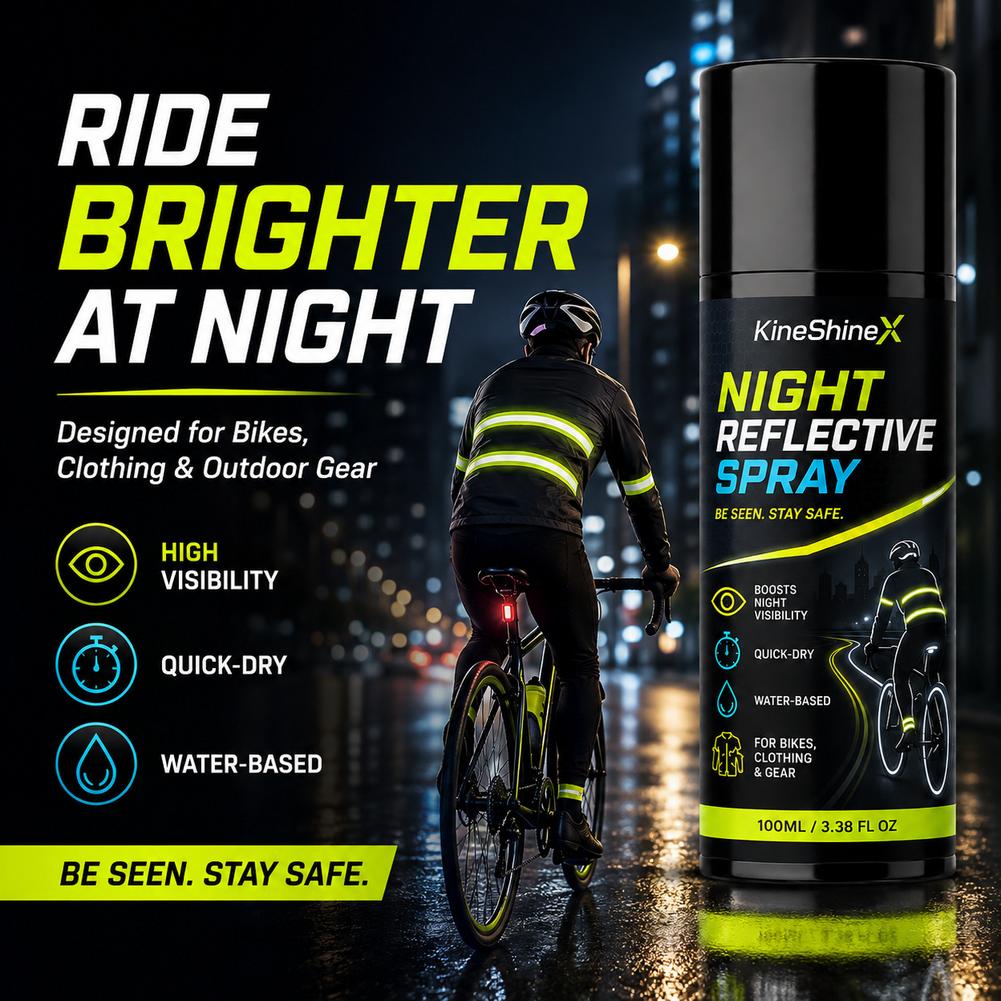 Running Visibility Gear - Spray Refletivo Noturno 100ml Alta Visibilidade