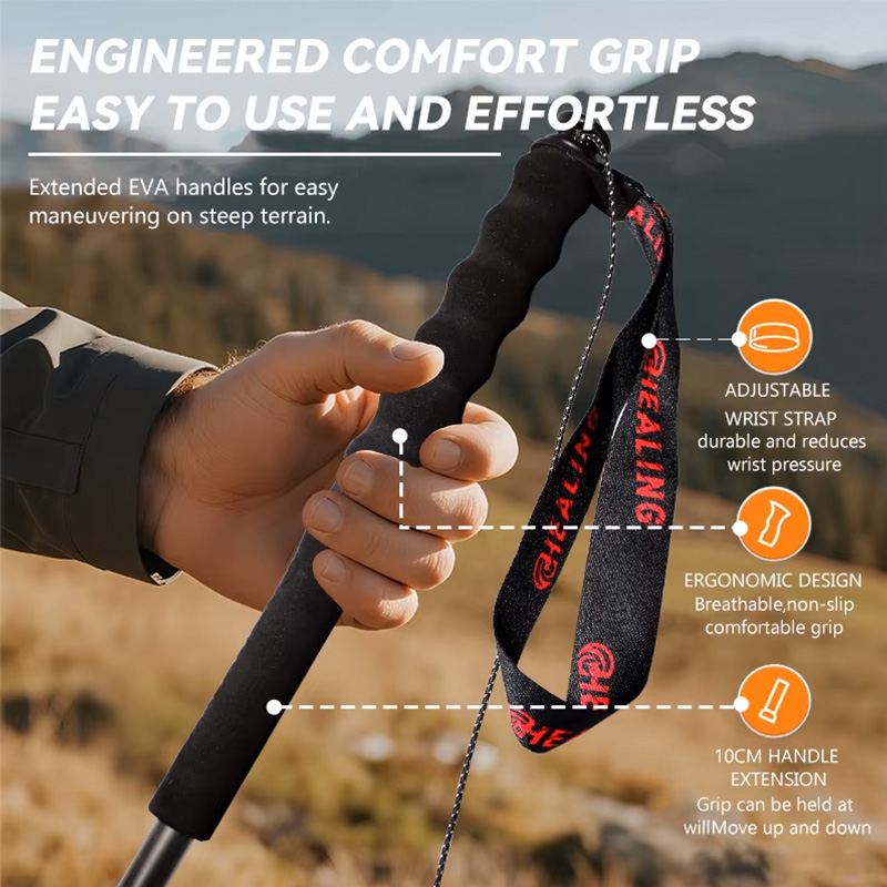 OKHEALING Bastões de Trekking  - Trekking Pole Carbon avaliação e preço